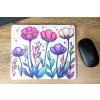 Klasická podložka pod myš v originálním designu KudrnkaART. Motiv: pestrobarevné květiny