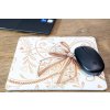 Klasická podložka pod myš v originálním designu KudrnkaART. Motiv: ornamenty s mašlí na bílém podkladu 4
