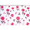 Klasická podložka pod myš v originálním designu KudrnkaART. Motiv: růže na světlém podkladu 2