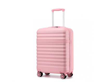 Kono 2484 Kufr spinner 55cm Růžový ABS/Polykarbonát