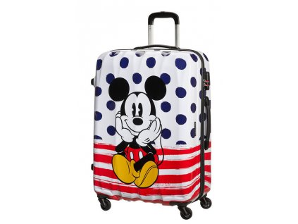 3073 american tourister disney legends spinner 75cm mickey blue dots