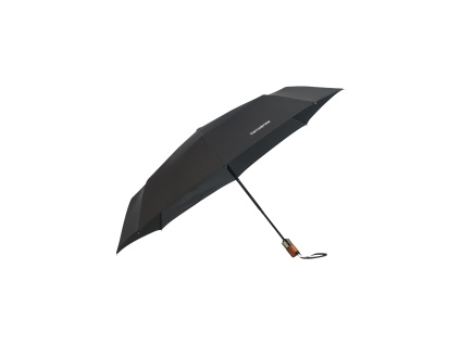 Samsonite deštník Wood Classic S Černý skládací vystřelovací s dřevěnou rukojetí 27cm/97cm