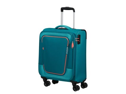 American Tourister Pulsonic 55cm Modrý Stone Teal Spinner Rozšiřitelný