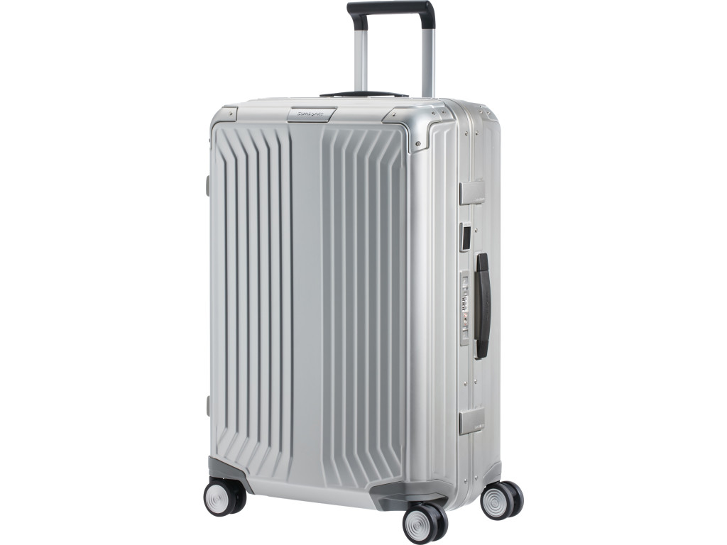 Samsonite Lite-Box Alu Spinner, 69cm Strieborná