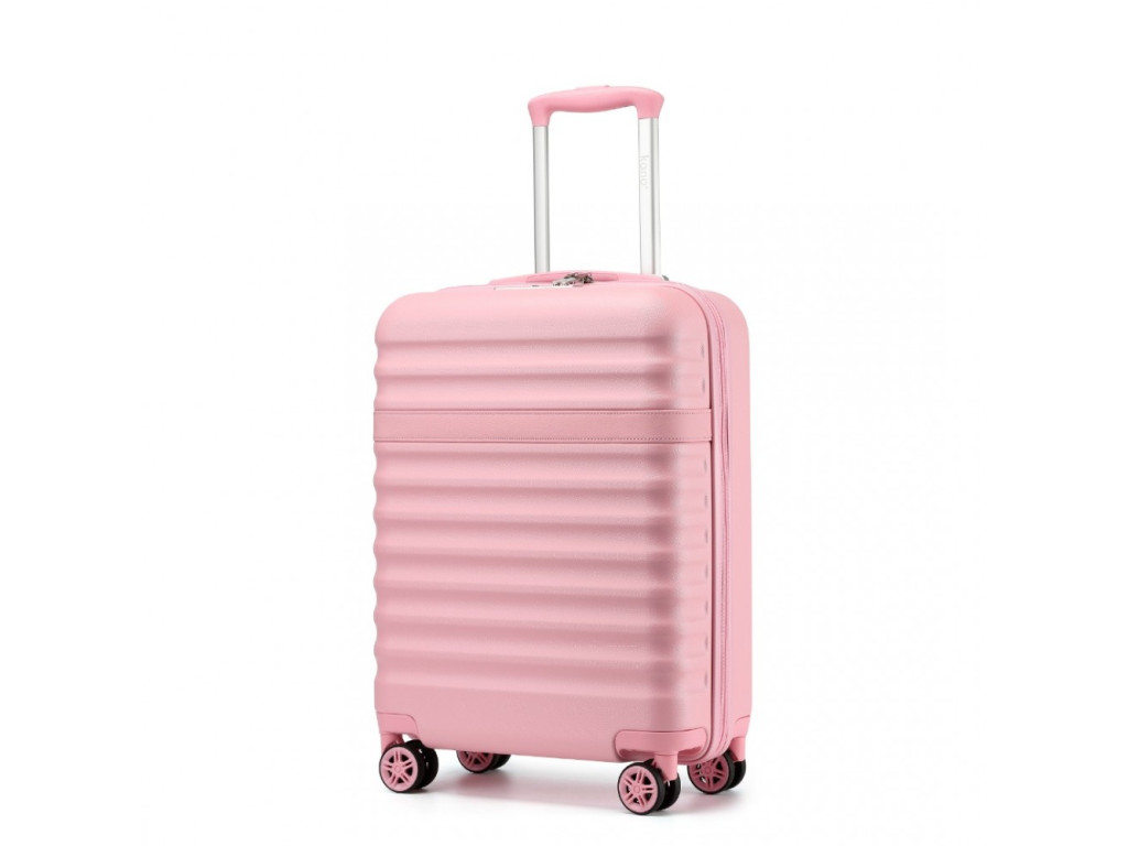 20524 kono 2484 kufr spinner 55cm ruzovy abs polykarbonat