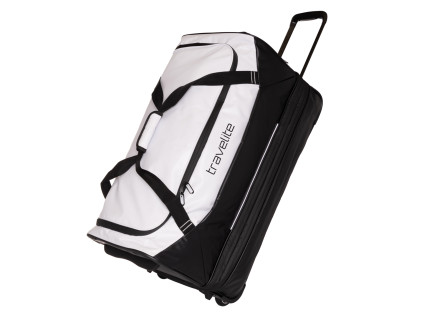 17989 travelite basics cestovni taska na koleckach 70cm bila cerna rozsiritelna