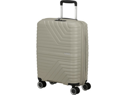 19879 5 american tourister flytwist 55cm spinner bezovy sandstone rozsiritelny