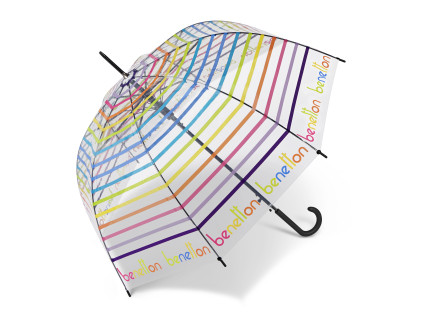 22246 benetton destnik dlouhy automaticky domeshape transparent stripes 85cm 85cm