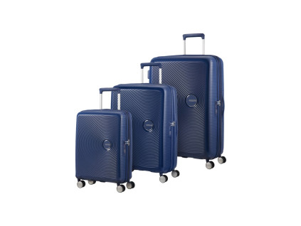 14271 2 american tourister soundbox sada 3 kufru 55 67 77cm tmave modry midnight navy rozsiritelny