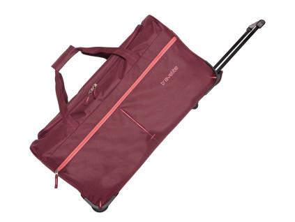Travelite Basics Fast Cestovná taška na kolieskach 65cm Červená/Vínová 73L