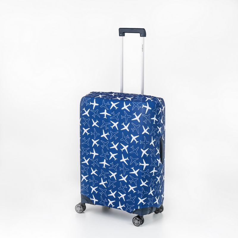 BONODO Obal na kufor PLANE M - Spinner 60-70 cm Modrá
