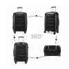 4552 3 kono k1997l sada 3 kufry spinner 55cm 65cm 74cm cerny polypropylen