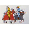 rytiry na konich v brneni loutky marionetino (2)