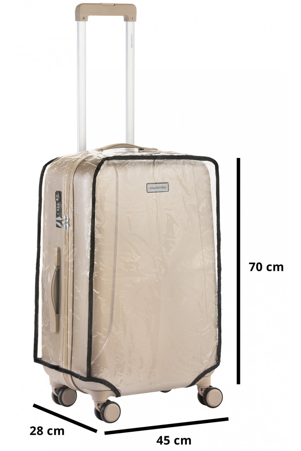 Transparent Medium obal na kufr středního rozměru