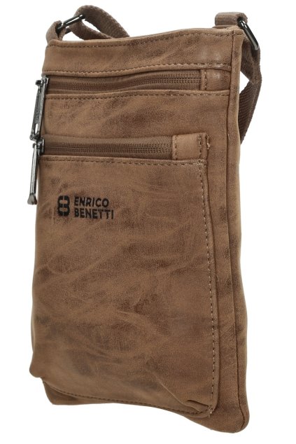 kufrland enricobenetti rotterdam crossbodybag camel 66615 (3)