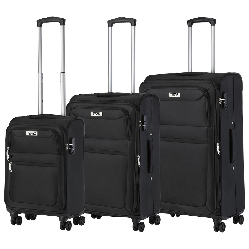 TRAVEL Z Sada kufrů Softspinner Black 3-set