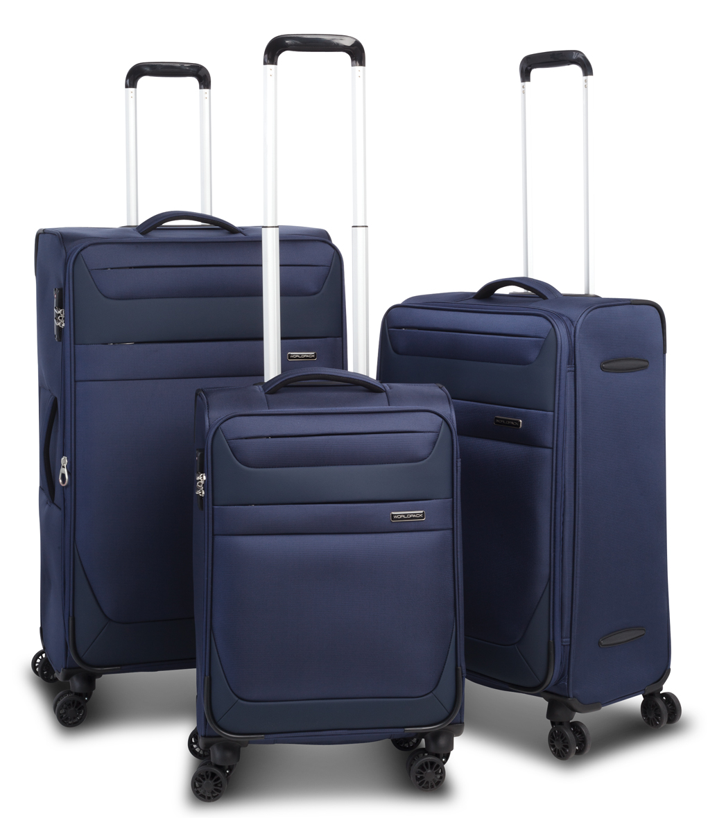 WORLDPACK Sada kufrů Dublin Navy Blue 3-set