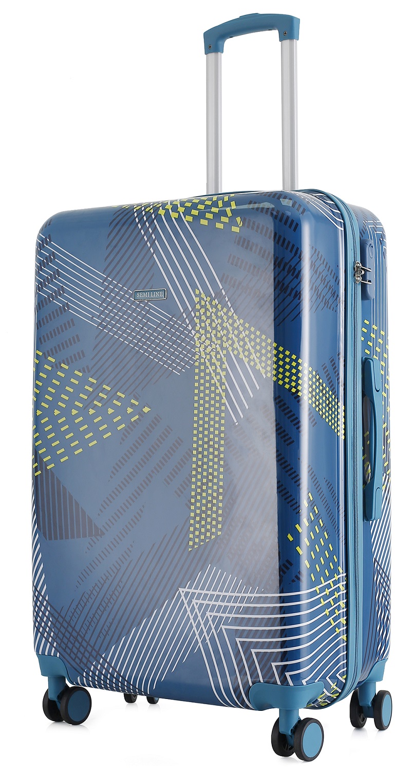 SEMI LINE Velký kufr T5652 Blue