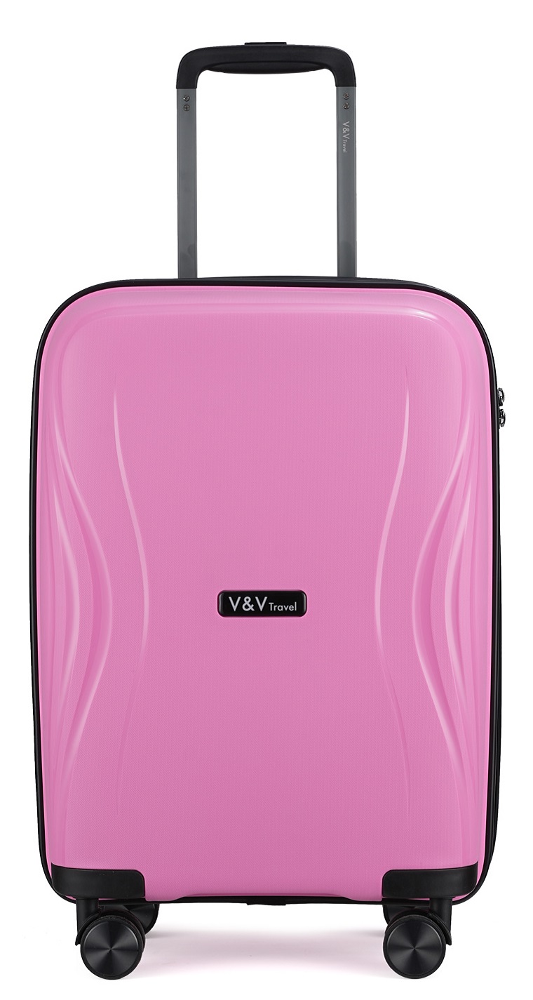 V&V TRAVEL Příruční kufr Flash Light Pink