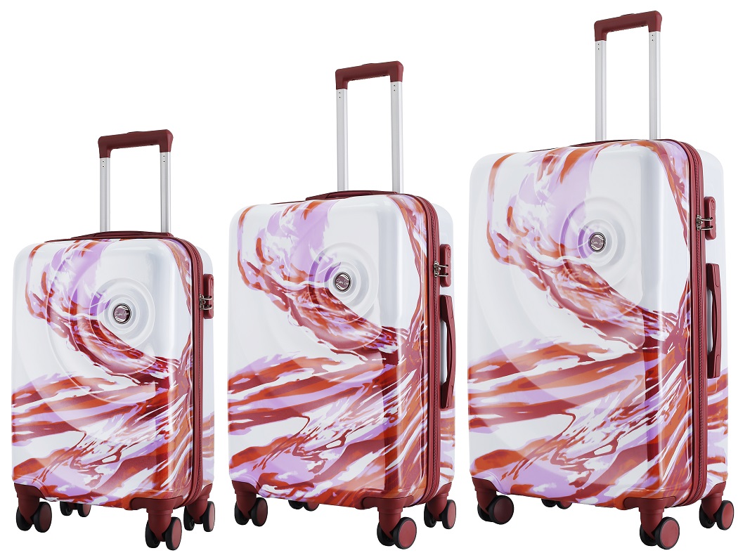 SEMI LINE Sada kufrů T5654 White/Purple 3-set