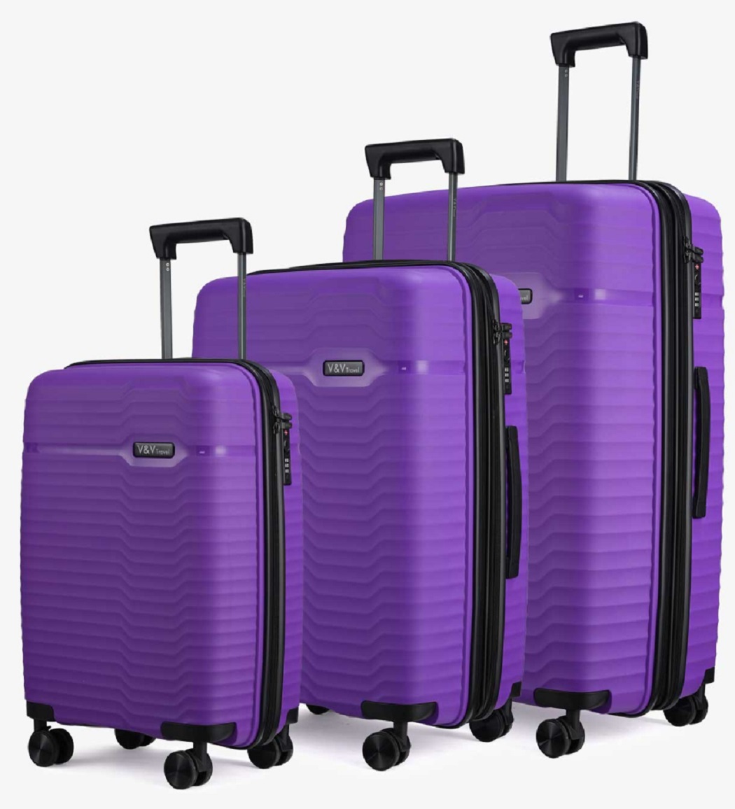 V&V TRAVEL Sada kufrů Summer Brave Purple 3-set