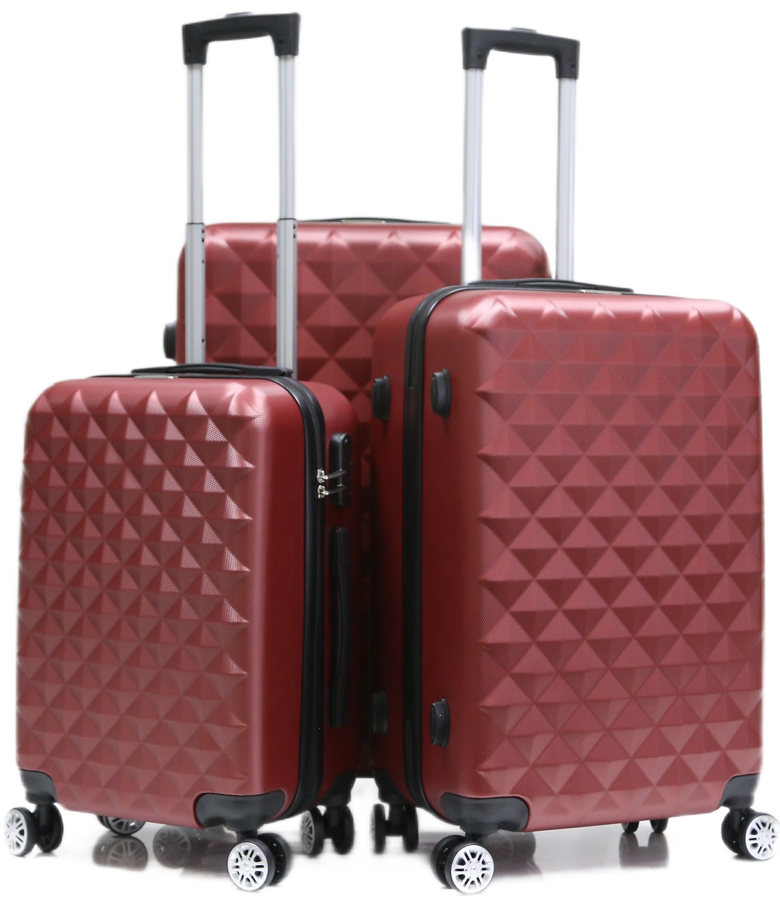 TRAVELEO Sada kufrů Diamond Wine 3-set