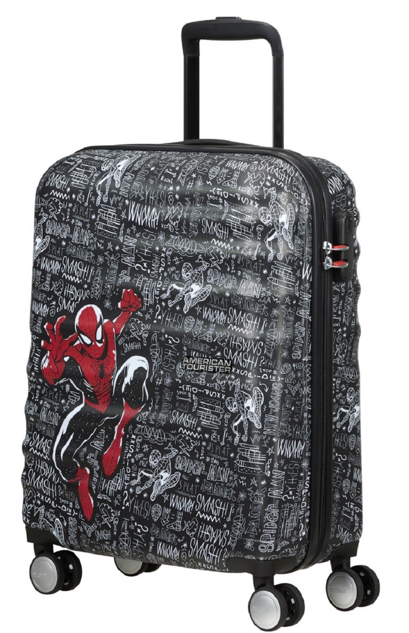 AMERICAN TOURISTER Příruční kufr Wavebreaker Disney 55cm Marvel Spiderman Sketch