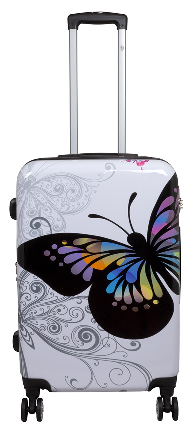 MONOPOL Střední kufr Butterfly White