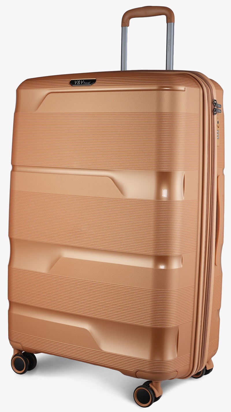 V&V TRAVEL Velký kufr 75cm Metallo Gold