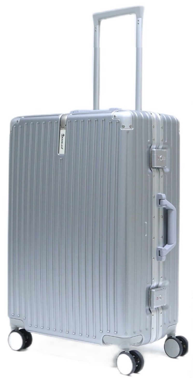TRAVELEO Střední kufr Alumin Frame 65cm Silver