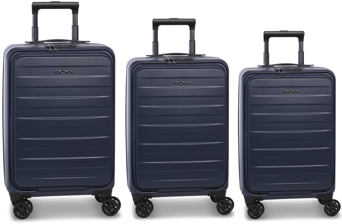 WORLDPACK Sada kufrů Seattle Navy Blue 3-set