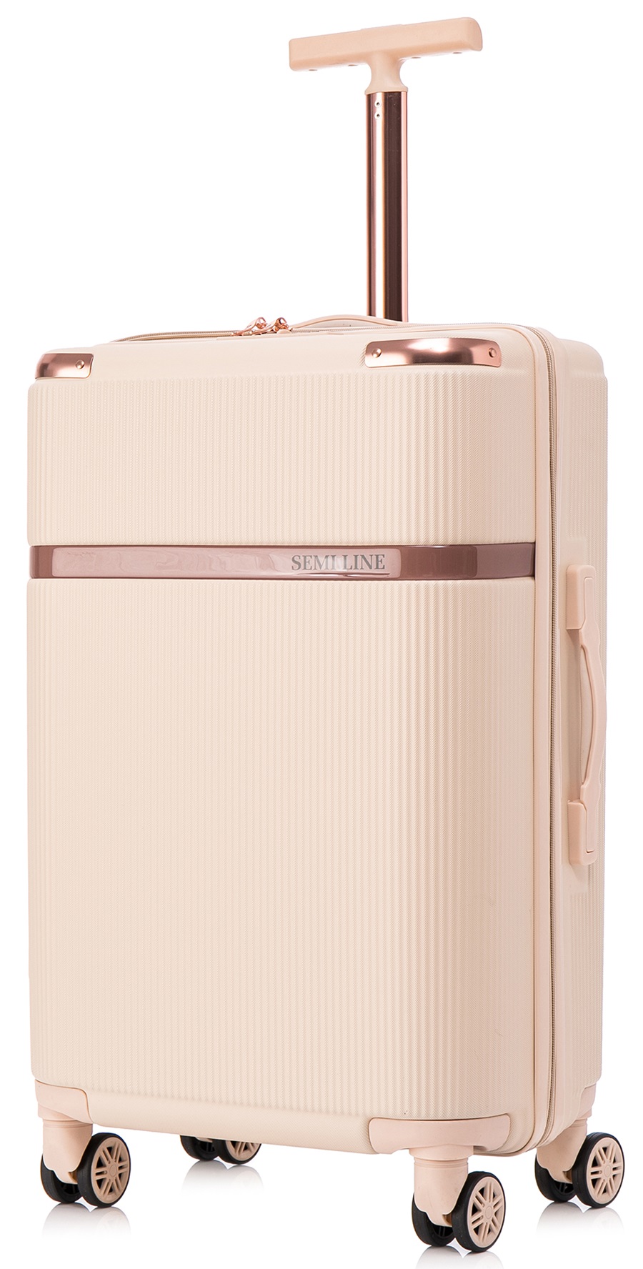 SEMI LINE Střední kufr 66cm T5669 Ecru