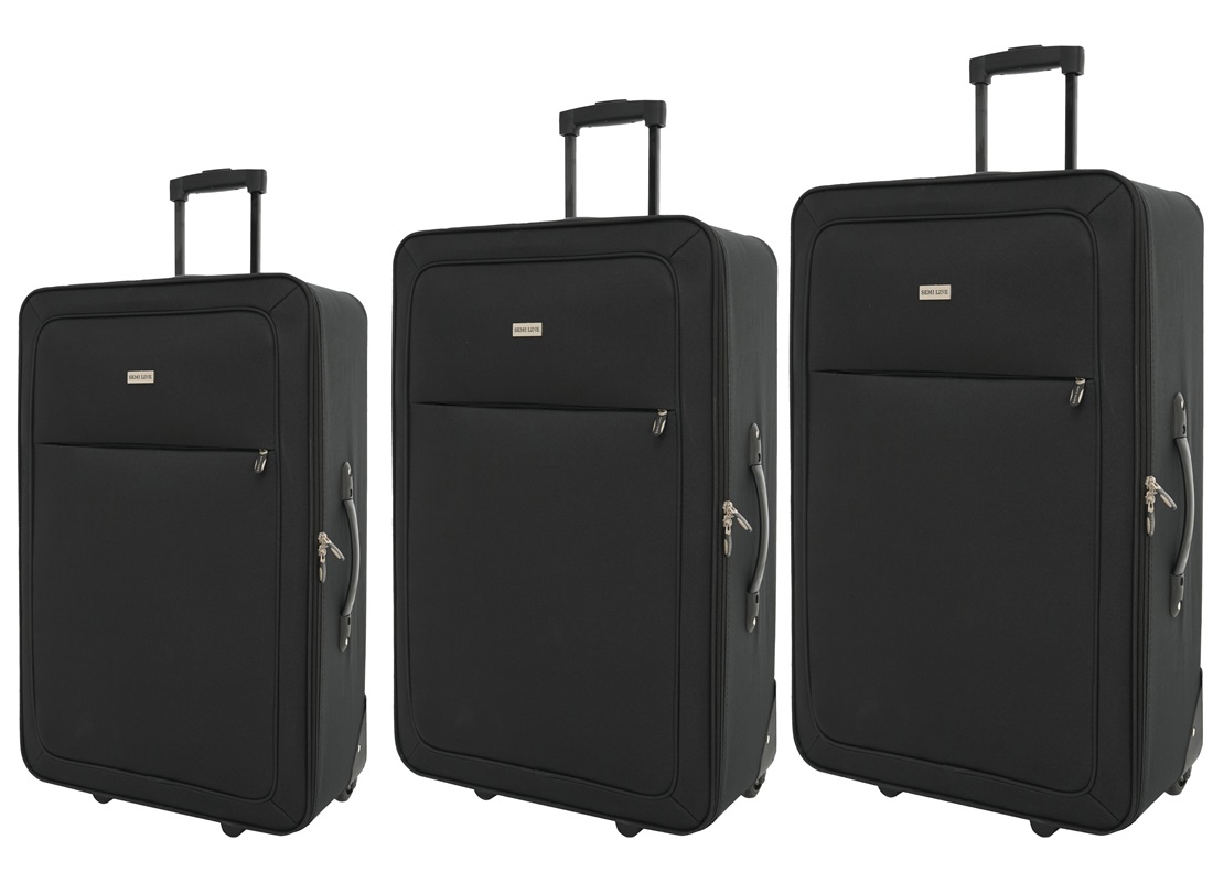 SEMI LINE Sada kufrů T5656 Black 3-set