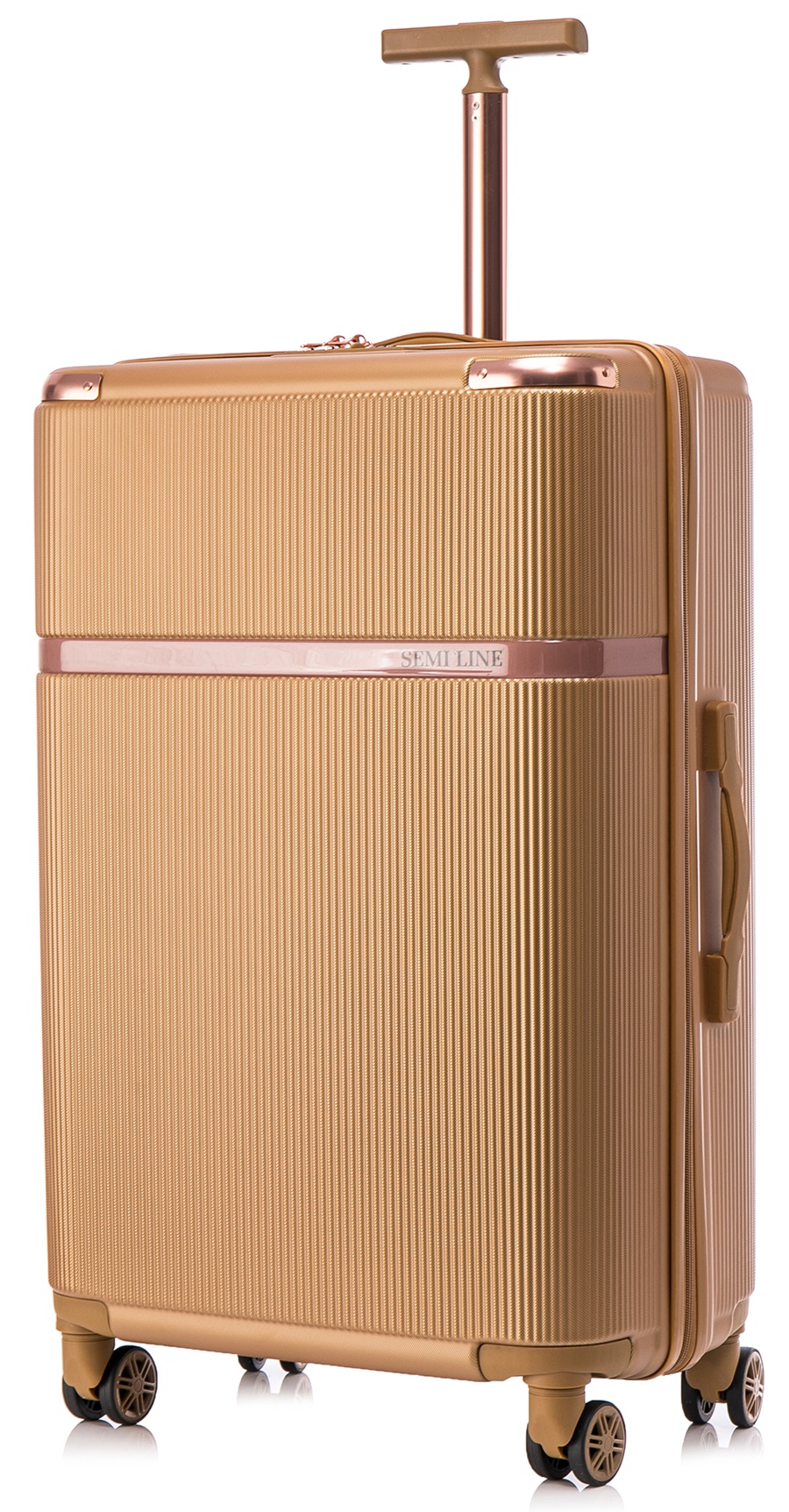 SEMI LINE Velký kufr 76cm T5667 Gold