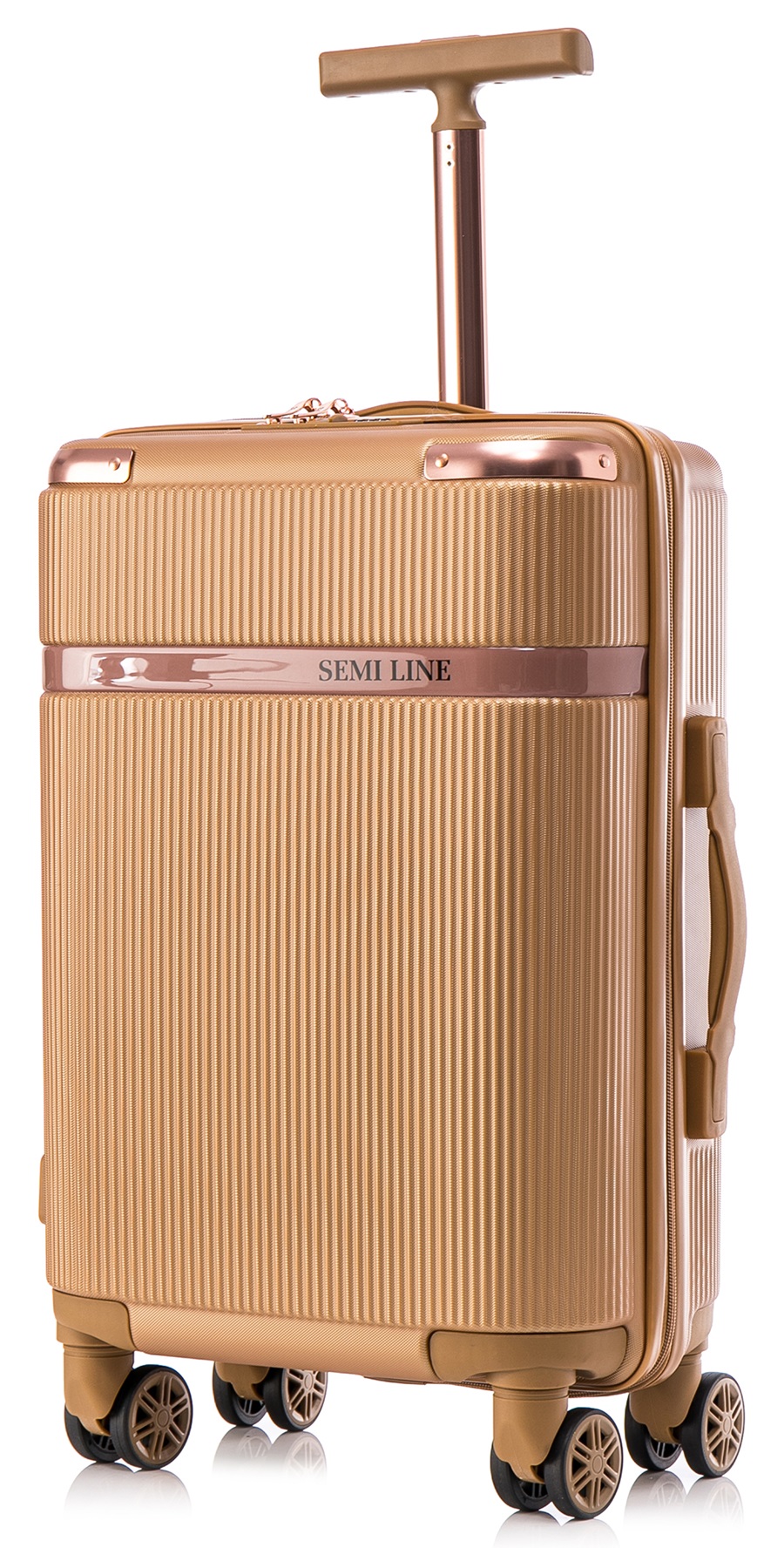 SEMI LINE Příruční kufr 55cm T5667 Gold