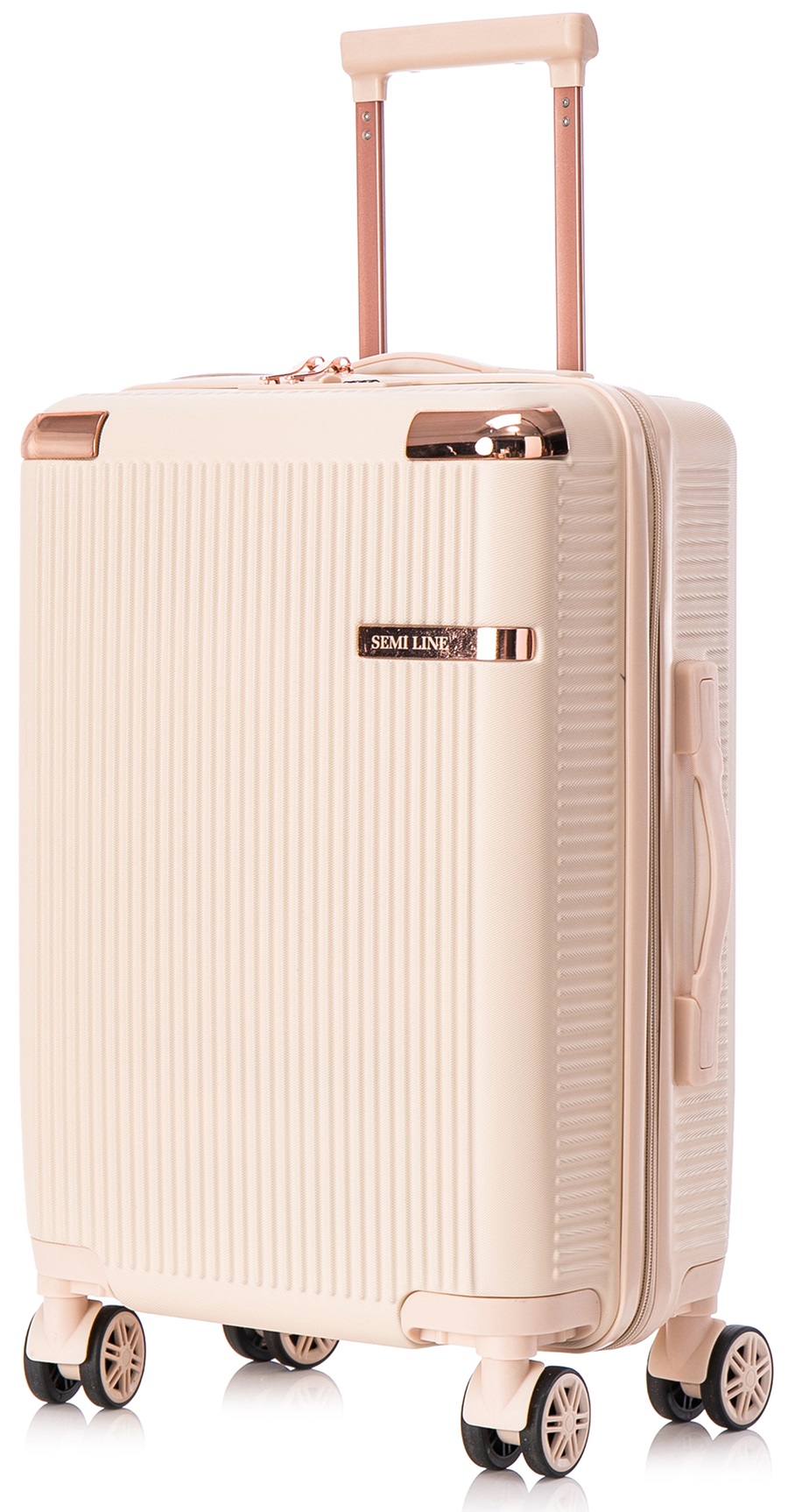 SEMI LINE Příruční kufr 55cm T5665 Ecru