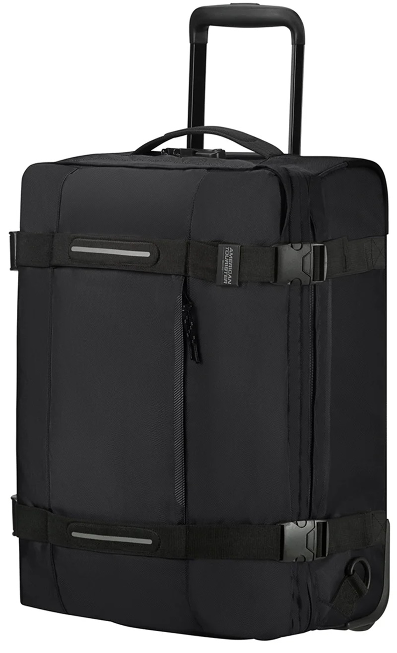 AMERICAN TOURISTER Příruční taška s kolečky a batoh 2v1 55cm  Urban Track Duffle Wheels Backpack Asphalt Black