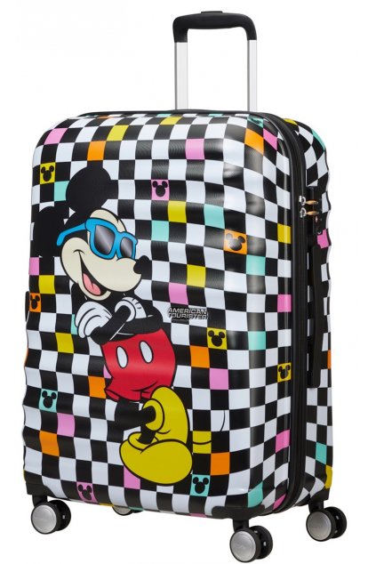 kufrland americantourister vawebreaker 67cm disney mickey check (4)