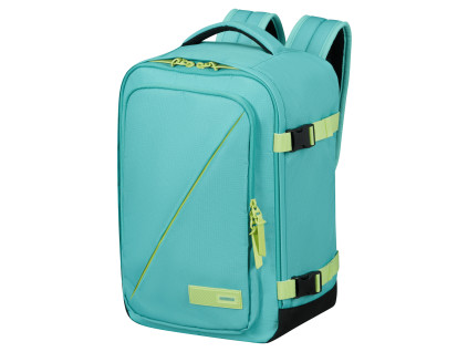 19009 2 american tourister take2cabin batoh s 40cm modry dusty turquoise lime 24l