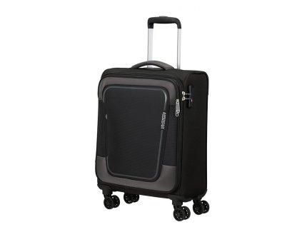 6373 american tourister pulsonic 55cm cerny spinner rozsiritelny