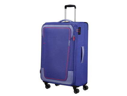 6409 american tourister pulsonic 81cm fialovy soft lilac spinner rozsiritelny