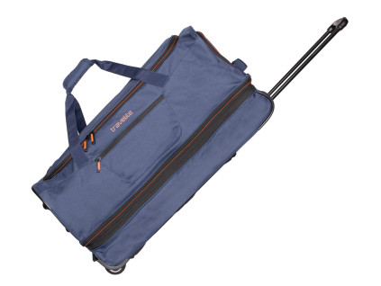 Travelite Basics Cestovní taška na kolečkách M 70 cm Modrá Navy Rozšiřitelná