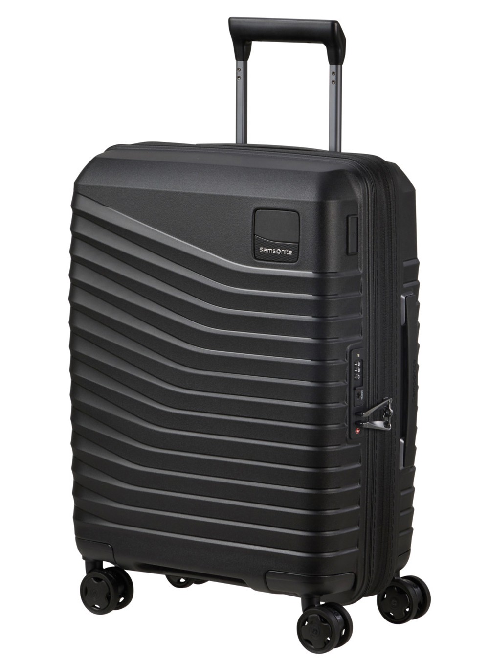 Samsonite INTUO Spinner 55cm Černý rozšiřitelný
