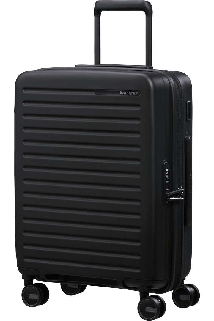 Samsonite RESTACKD Spinner 55cm Černý rozšiřitelný