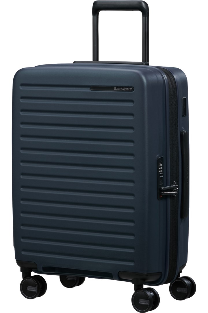 Samsonite RESTACKD Spinner 55cm Modrý Midnight rozšiřitelný