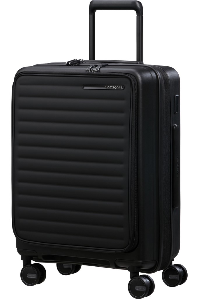 Samsonite RESTACKD Spinner (Easy Access) 55cm Černý rozšiřitelný