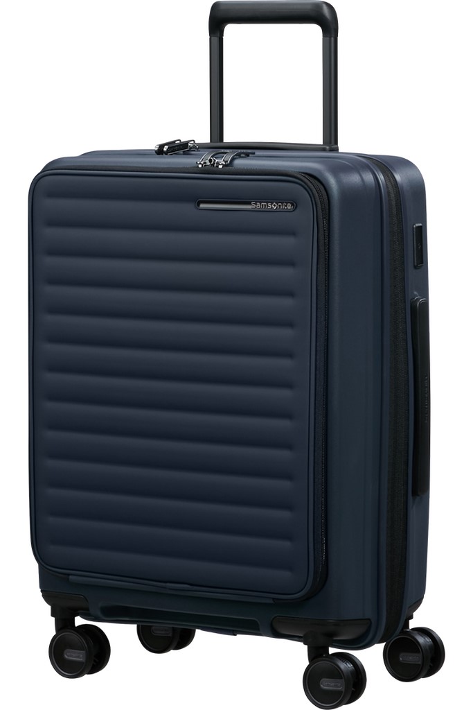 Samsonite RESTACKD Spinner (Easy Access) 55cm Modrý Midnight rozšiřitelný