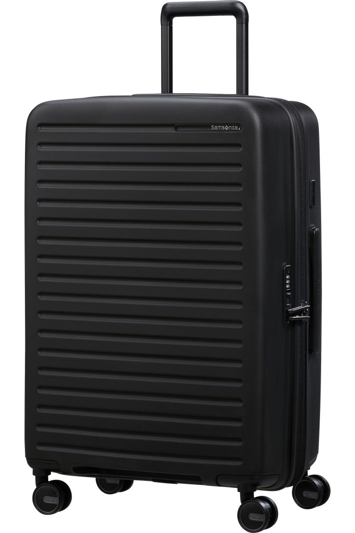 Samsonite RESTACKD Spinner 68cm Černý rozšiřitelný