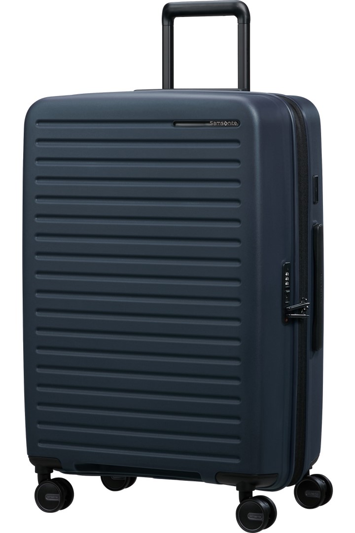 Samsonite RESTACKD Spinner 68cm Modrý Midnight rozšiřitelný