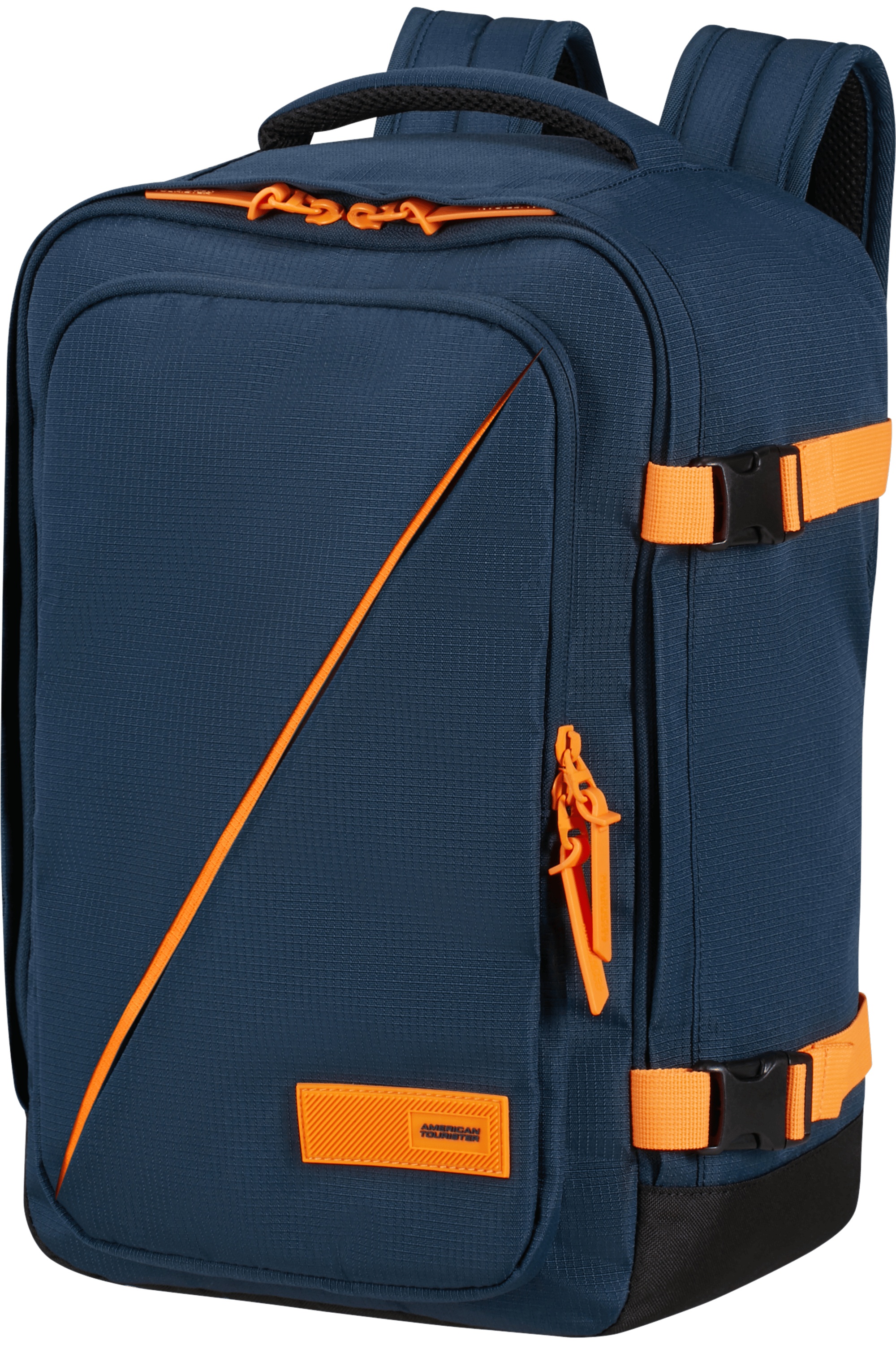 American Tourister TAKE2CABIN Batoh M 45cm Modrý Dark Navy/Radiant Orange 38L